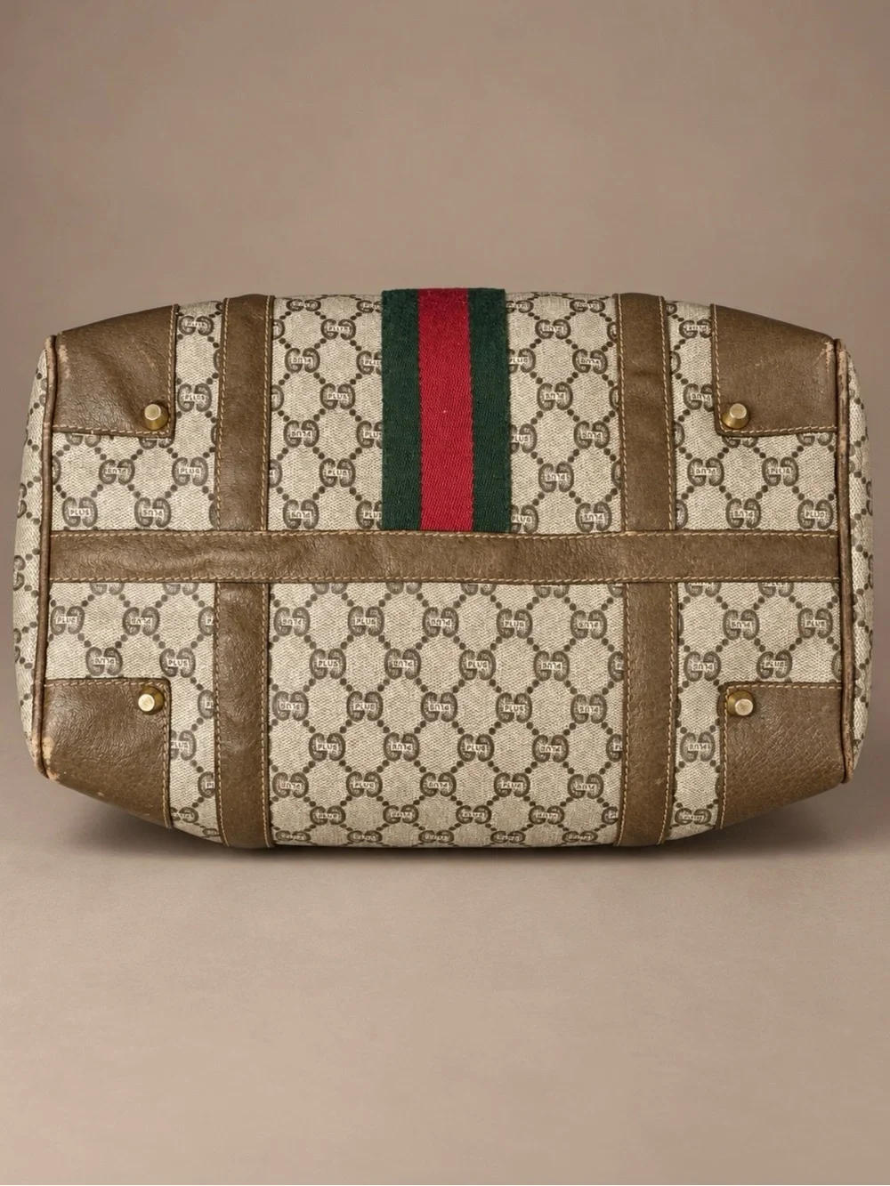 Rare Authentic Gucci Plus Boston Bag/Matching Wallet Like New Vintage Condition